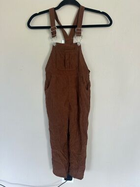 Kids brown corduroy overalls Size Large (1607)